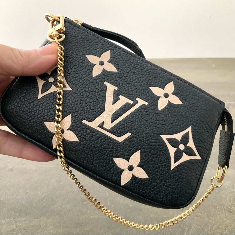 Louis Vuitton Pochette Empriente Leather Bicolor Mini Accessories Pouch - Picture 6 of 9
